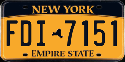 NY license plate FDI7151