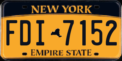 NY license plate FDI7152