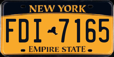 NY license plate FDI7165