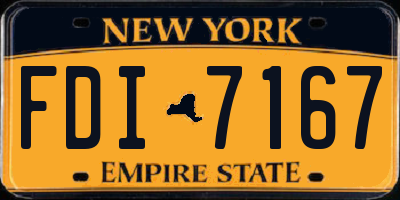NY license plate FDI7167