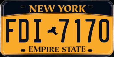 NY license plate FDI7170