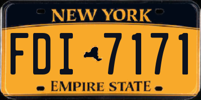 NY license plate FDI7171