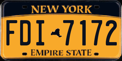 NY license plate FDI7172