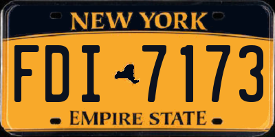NY license plate FDI7173