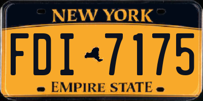 NY license plate FDI7175