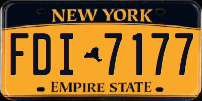 NY license plate FDI7177