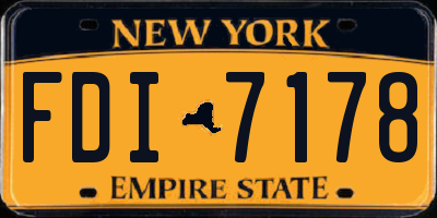 NY license plate FDI7178