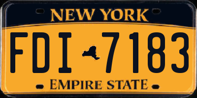 NY license plate FDI7183
