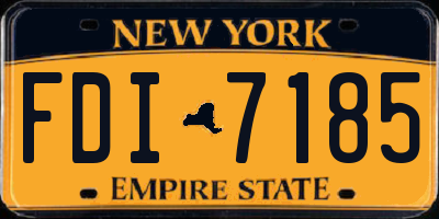 NY license plate FDI7185