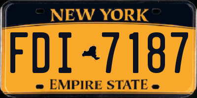 NY license plate FDI7187