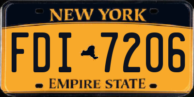 NY license plate FDI7206