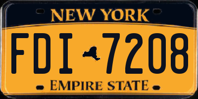 NY license plate FDI7208
