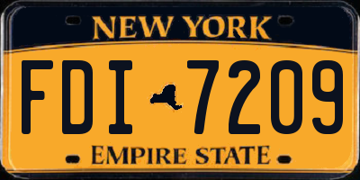 NY license plate FDI7209