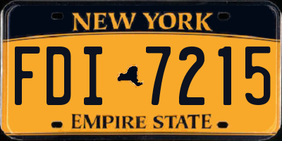 NY license plate FDI7215