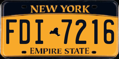 NY license plate FDI7216