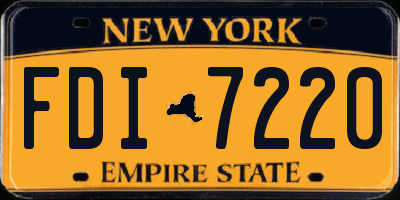 NY license plate FDI7220