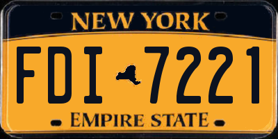 NY license plate FDI7221