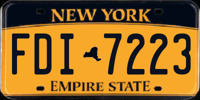 NY license plate FDI7223