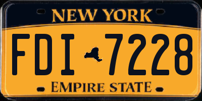 NY license plate FDI7228