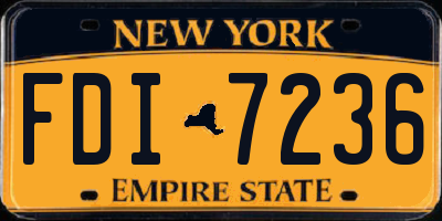 NY license plate FDI7236