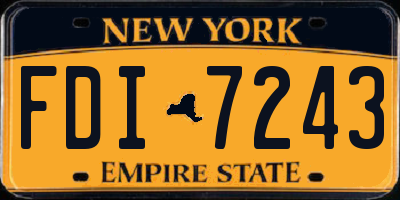 NY license plate FDI7243