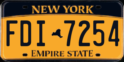 NY license plate FDI7254