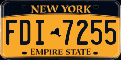 NY license plate FDI7255