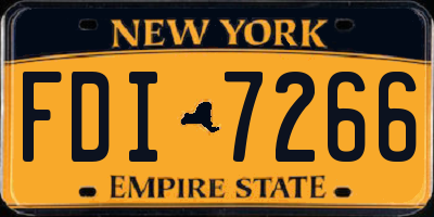 NY license plate FDI7266