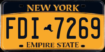 NY license plate FDI7269