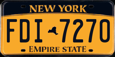 NY license plate FDI7270