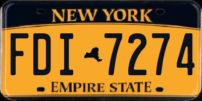 NY license plate FDI7274