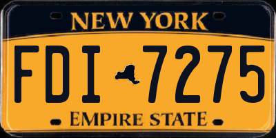 NY license plate FDI7275