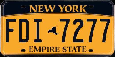 NY license plate FDI7277