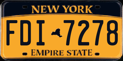 NY license plate FDI7278