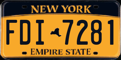 NY license plate FDI7281