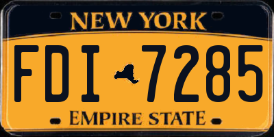 NY license plate FDI7285