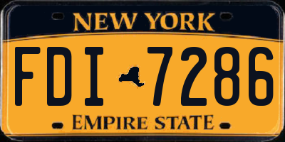 NY license plate FDI7286