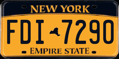 NY license plate FDI7290