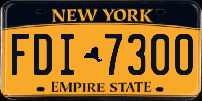 NY license plate FDI7300