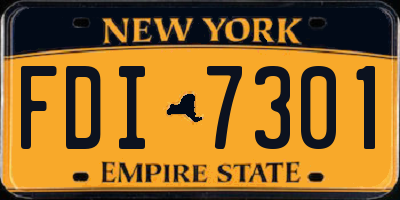 NY license plate FDI7301