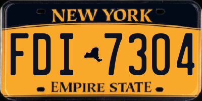 NY license plate FDI7304