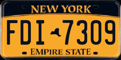 NY license plate FDI7309