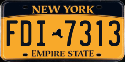 NY license plate FDI7313
