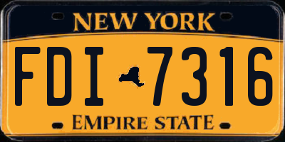NY license plate FDI7316