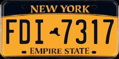 NY license plate FDI7317