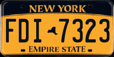 NY license plate FDI7323