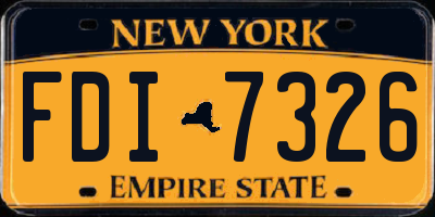 NY license plate FDI7326