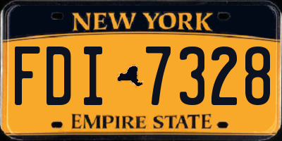 NY license plate FDI7328