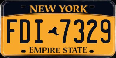 NY license plate FDI7329