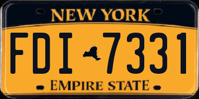 NY license plate FDI7331